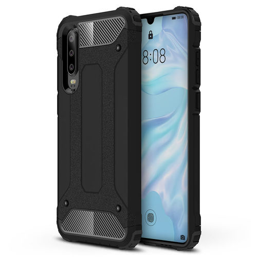 Military Defender Heavy Duty Shockproof Case for Huawei P30 - Black